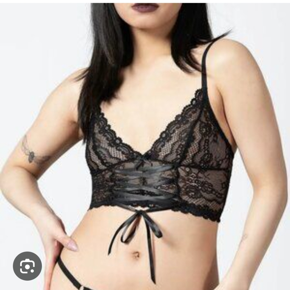 Black Lace Bralette by Killstar